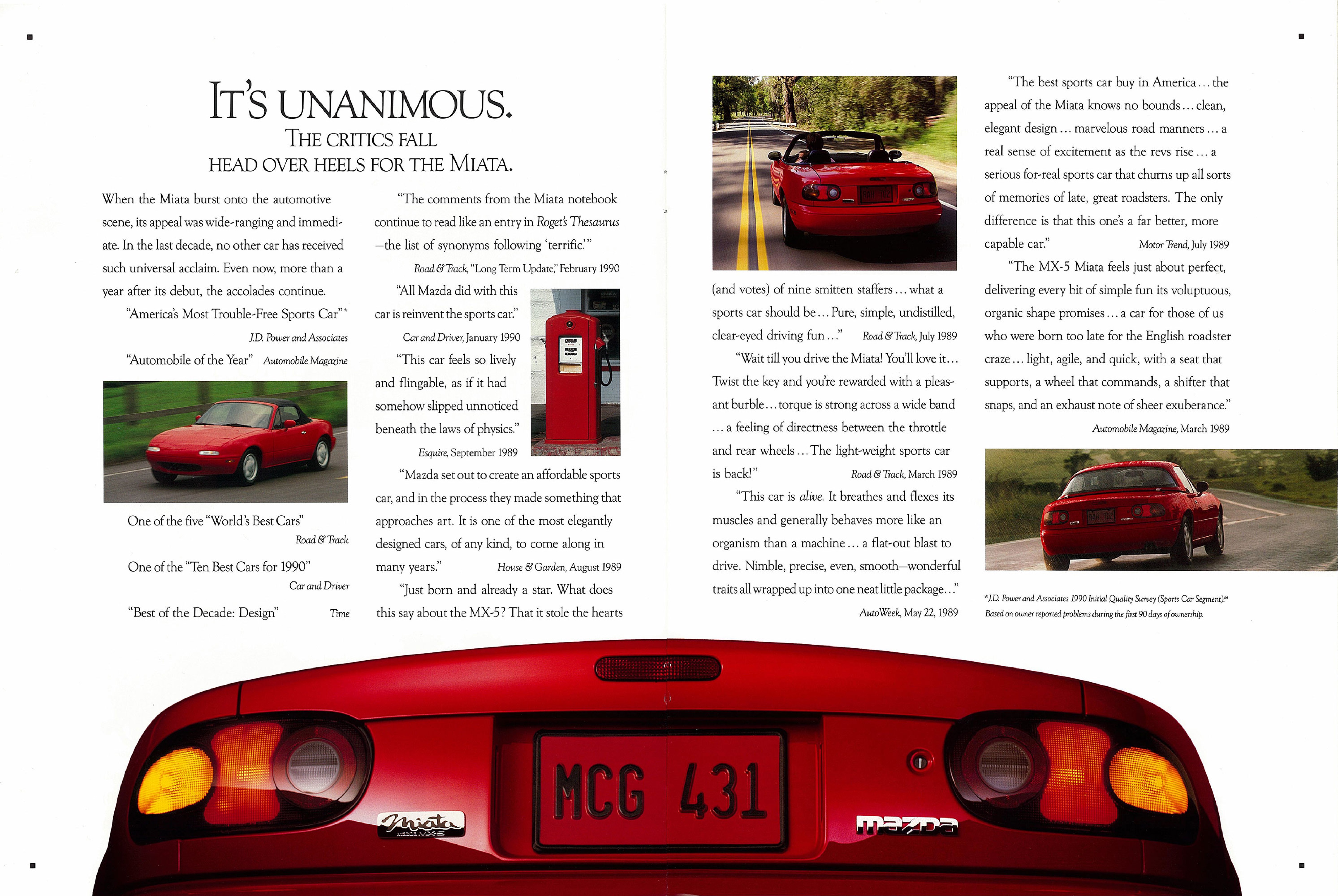 1991 Mazda MX-5 Brochure Page 2